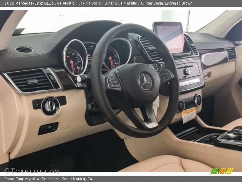 Lunar Blue Metallic / Ginger Beige/Espresso Brown 2018 Mercedes-Benz GLE 550e 4Matic Plug-In Hybrid