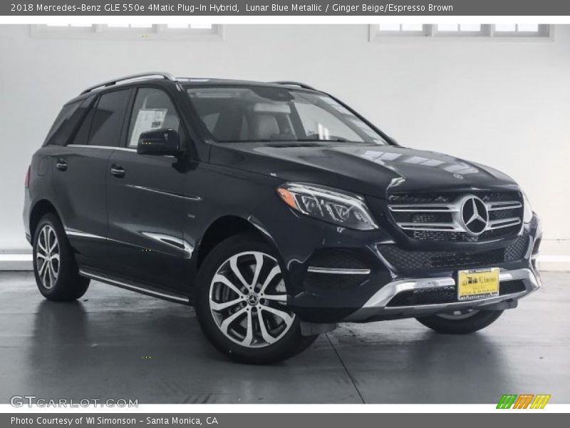 Lunar Blue Metallic / Ginger Beige/Espresso Brown 2018 Mercedes-Benz GLE 550e 4Matic Plug-In Hybrid