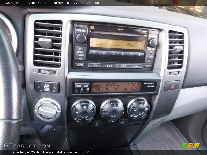 Black / Dark Charcoal 2007 Toyota 4Runner Sport Edition 4x4