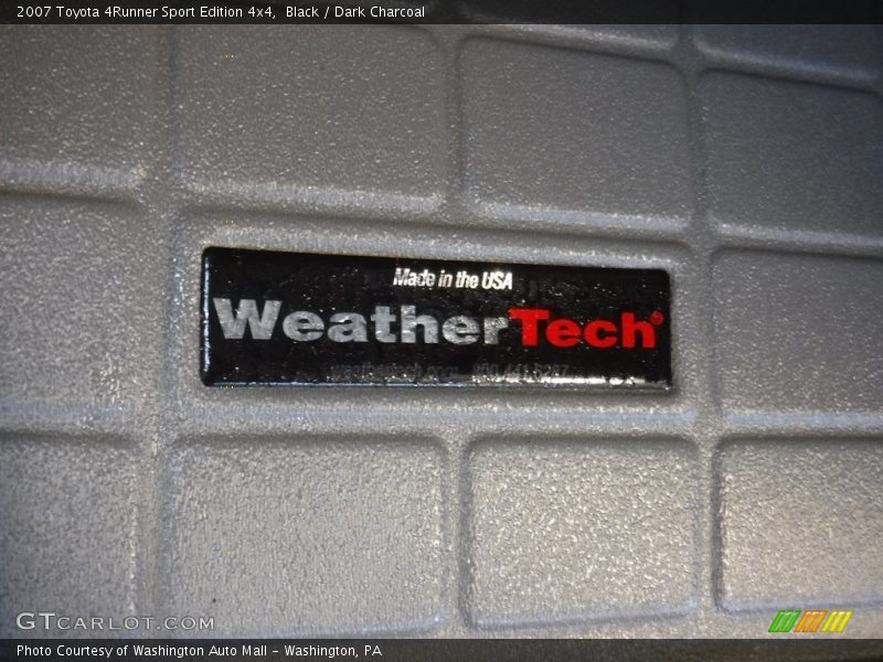 Black / Dark Charcoal 2007 Toyota 4Runner Sport Edition 4x4