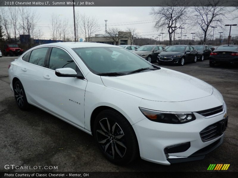 Summit White / Jet Black 2018 Chevrolet Malibu LT