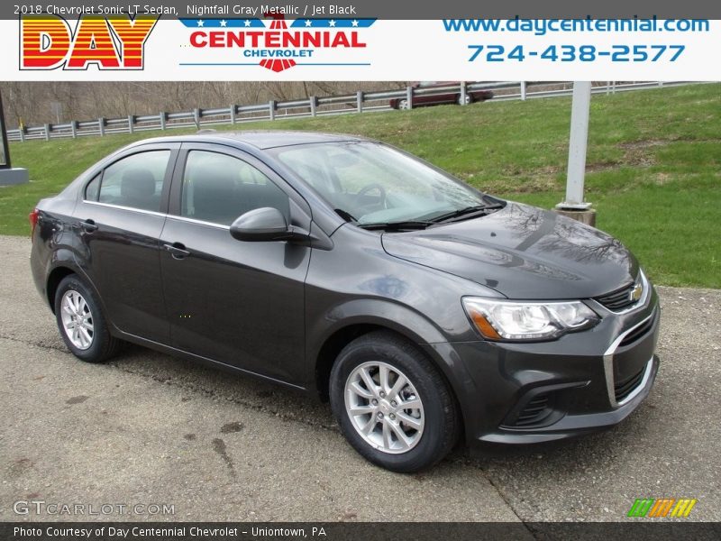 Nightfall Gray Metallic / Jet Black 2018 Chevrolet Sonic LT Sedan