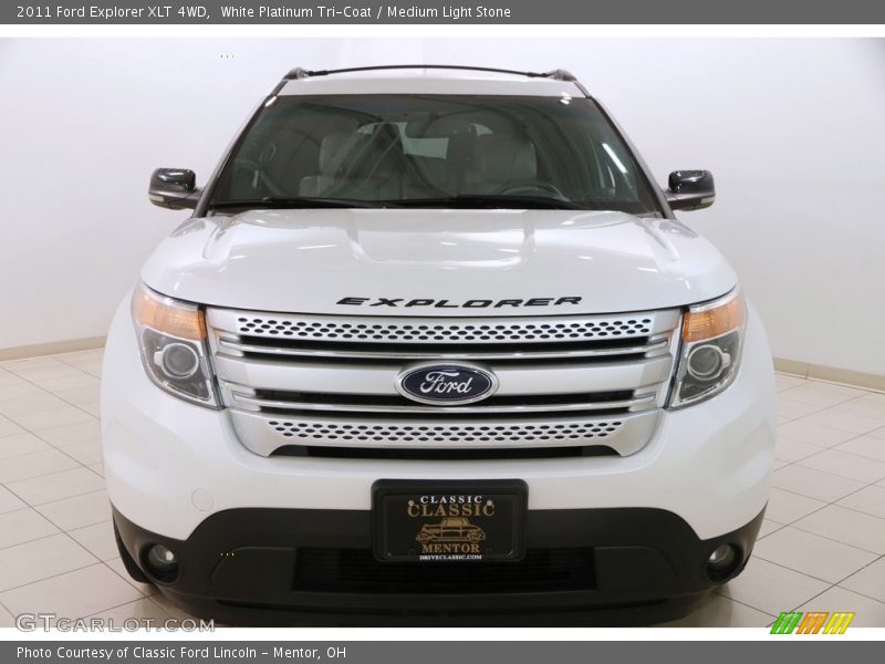 White Platinum Tri-Coat / Medium Light Stone 2011 Ford Explorer XLT 4WD