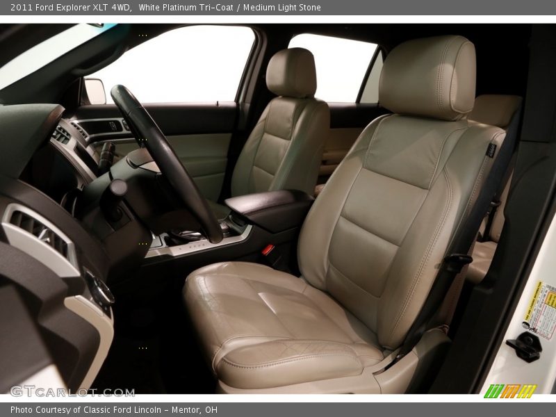 White Platinum Tri-Coat / Medium Light Stone 2011 Ford Explorer XLT 4WD