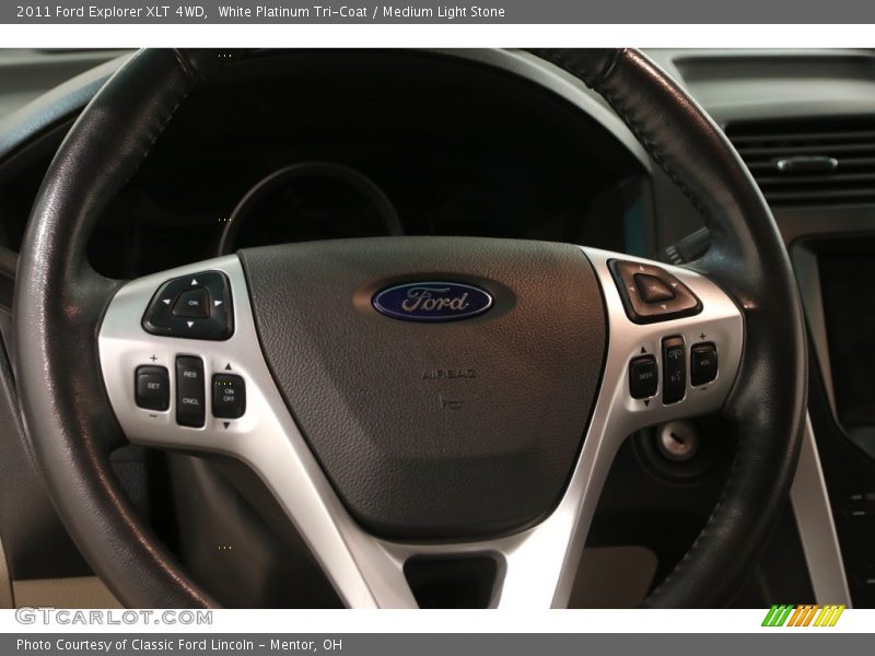 White Platinum Tri-Coat / Medium Light Stone 2011 Ford Explorer XLT 4WD