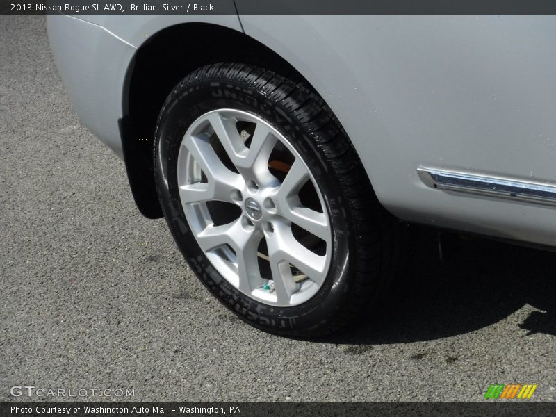 Brilliant Silver / Black 2013 Nissan Rogue SL AWD