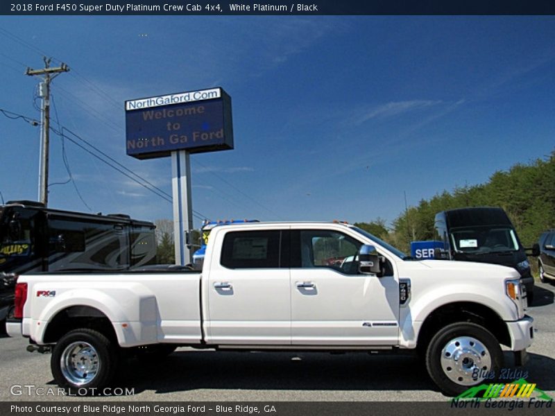 White Platinum / Black 2018 Ford F450 Super Duty Platinum Crew Cab 4x4