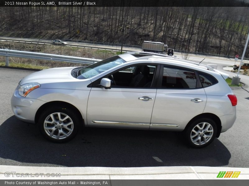 Brilliant Silver / Black 2013 Nissan Rogue SL AWD