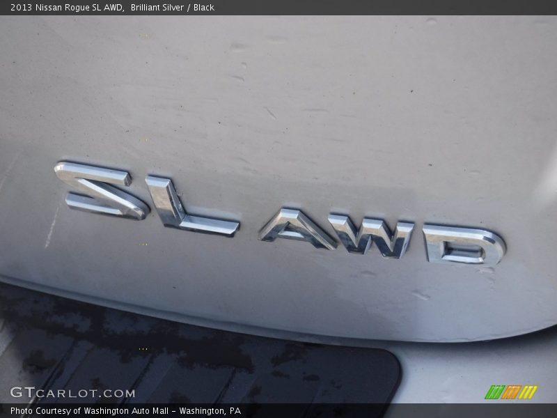 Brilliant Silver / Black 2013 Nissan Rogue SL AWD