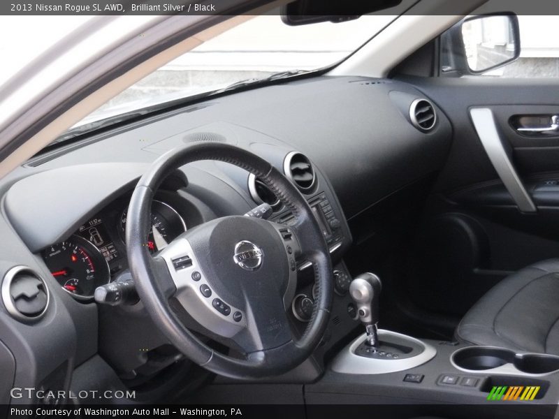 Brilliant Silver / Black 2013 Nissan Rogue SL AWD