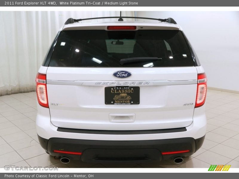 White Platinum Tri-Coat / Medium Light Stone 2011 Ford Explorer XLT 4WD