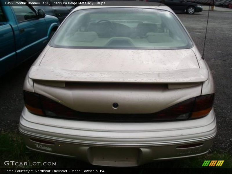 Platinum Beige Metallic / Taupe 1999 Pontiac Bonneville SE