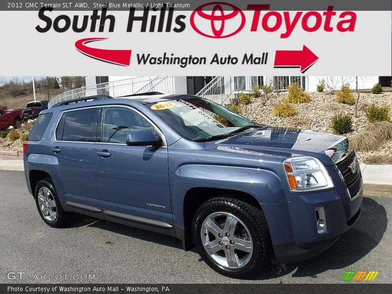 Steel Blue Metallic / Light Titanium 2012 GMC Terrain SLT AWD