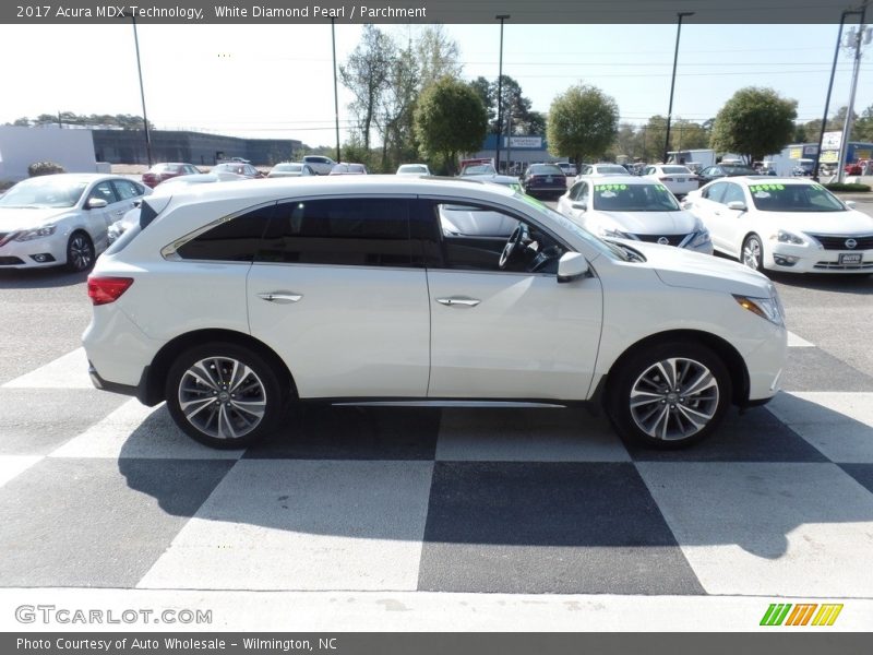 White Diamond Pearl / Parchment 2017 Acura MDX Technology