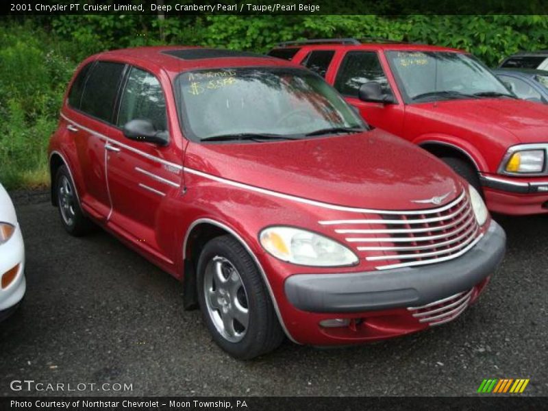 Deep Cranberry Pearl / Taupe/Pearl Beige 2001 Chrysler PT Cruiser Limited