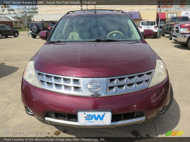 Sunset Red Pearl Metallic / Charcoal 2007 Nissan Murano SL AWD