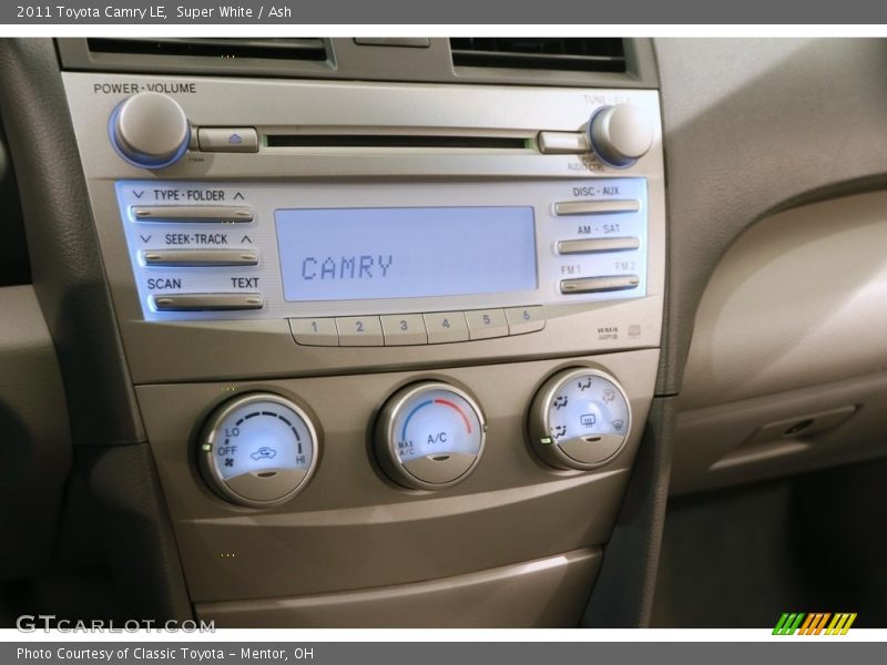 Super White / Ash 2011 Toyota Camry LE