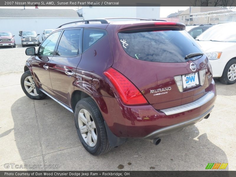 Sunset Red Pearl Metallic / Charcoal 2007 Nissan Murano SL AWD
