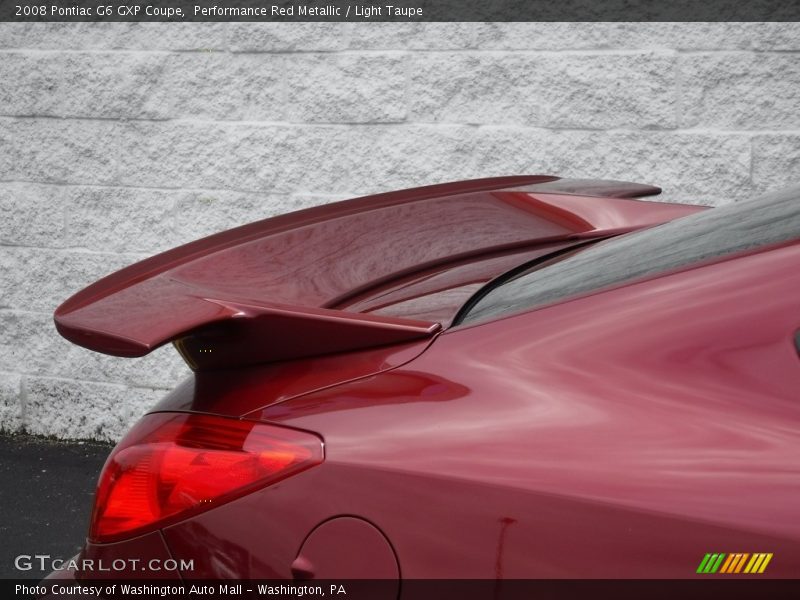 Performance Red Metallic / Light Taupe 2008 Pontiac G6 GXP Coupe