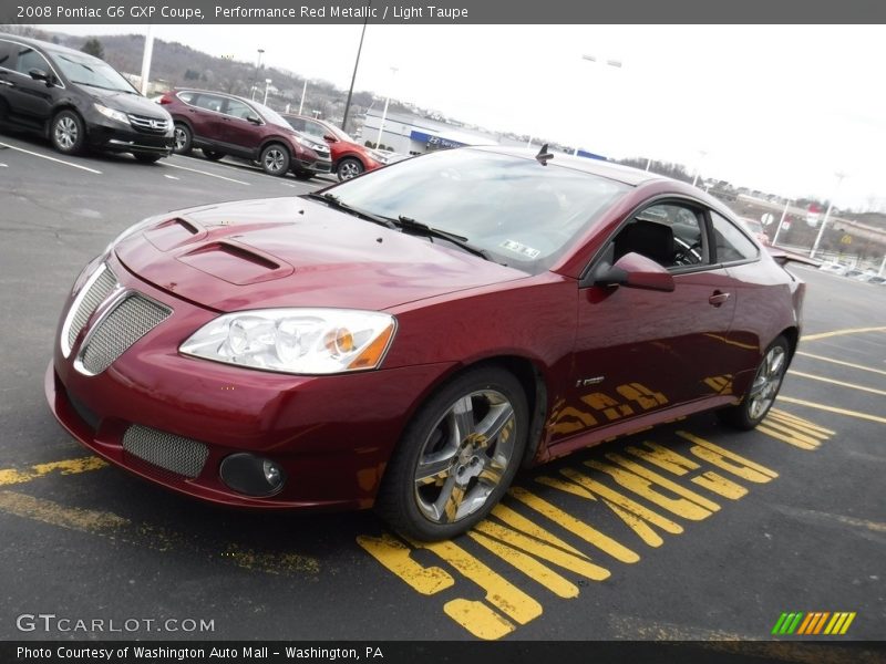 Performance Red Metallic / Light Taupe 2008 Pontiac G6 GXP Coupe