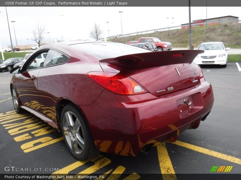 Performance Red Metallic / Light Taupe 2008 Pontiac G6 GXP Coupe