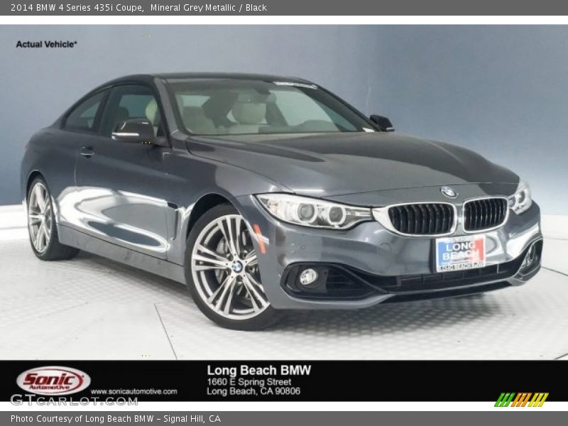 Mineral Grey Metallic / Black 2014 BMW 4 Series 435i Coupe