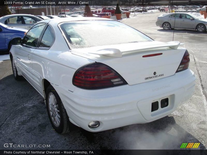 Arctic White / Camel 1999 Pontiac Grand Am SE Coupe