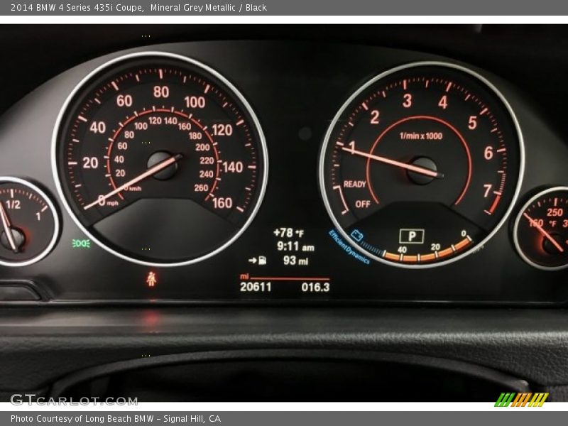 Mineral Grey Metallic / Black 2014 BMW 4 Series 435i Coupe
