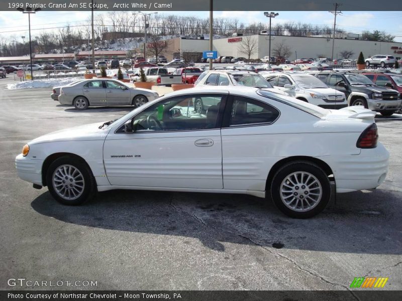 Arctic White / Camel 1999 Pontiac Grand Am SE Coupe