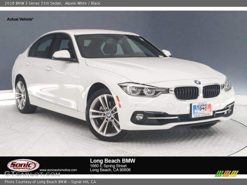 Alpine White / Black 2018 BMW 3 Series 330i Sedan