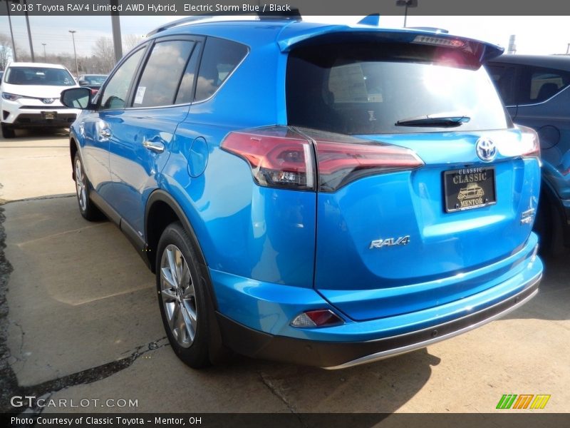Electric Storm Blue / Black 2018 Toyota RAV4 Limited AWD Hybrid
