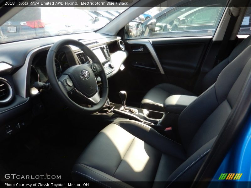 Electric Storm Blue / Black 2018 Toyota RAV4 Limited AWD Hybrid