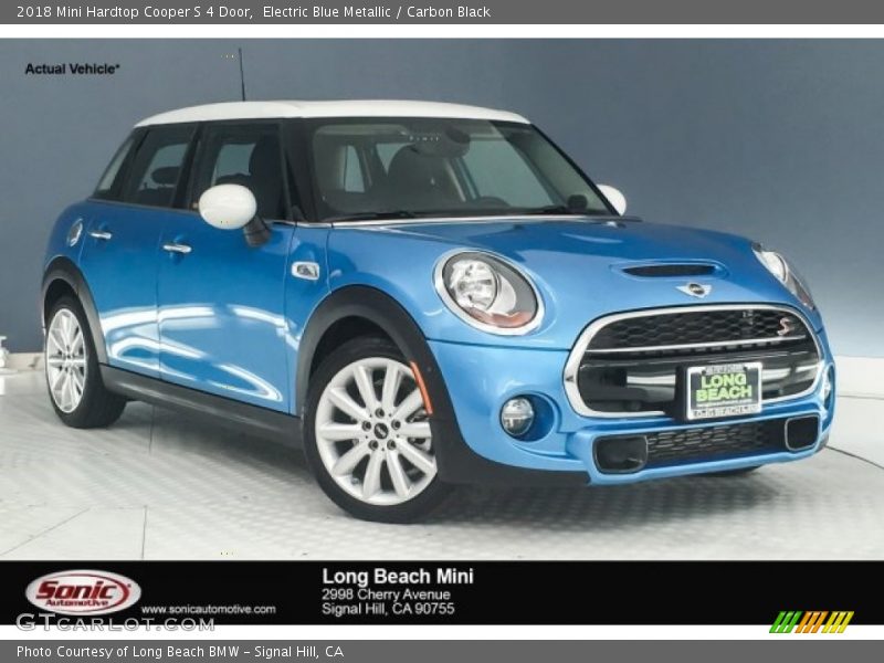 Electric Blue Metallic / Carbon Black 2018 Mini Hardtop Cooper S 4 Door