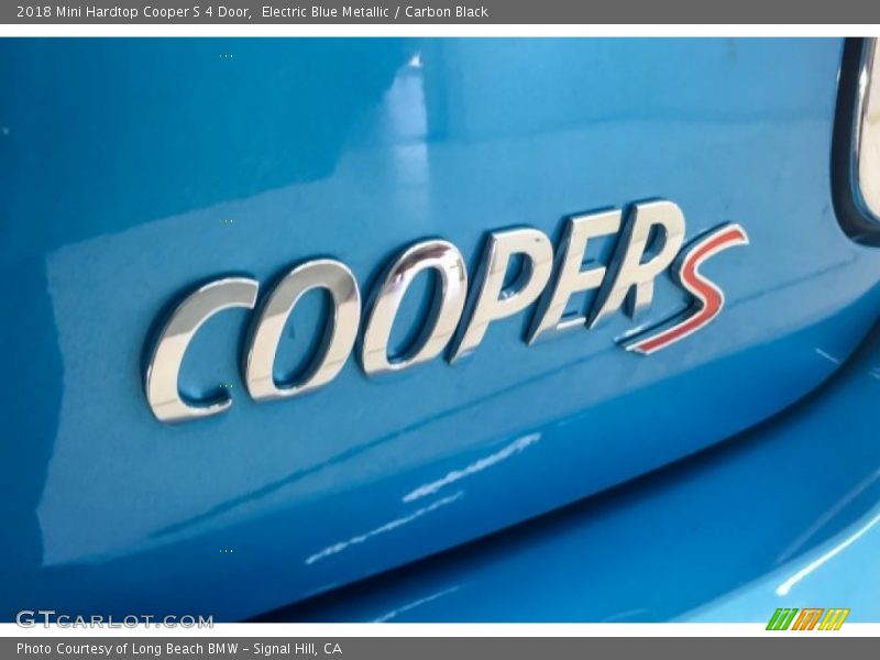 Electric Blue Metallic / Carbon Black 2018 Mini Hardtop Cooper S 4 Door
