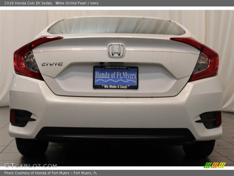 White Orchid Pearl / Ivory 2018 Honda Civic EX Sedan