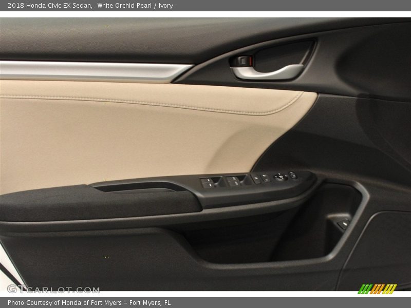 White Orchid Pearl / Ivory 2018 Honda Civic EX Sedan