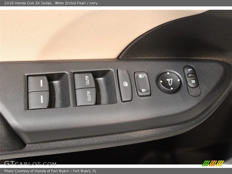 White Orchid Pearl / Ivory 2018 Honda Civic EX Sedan