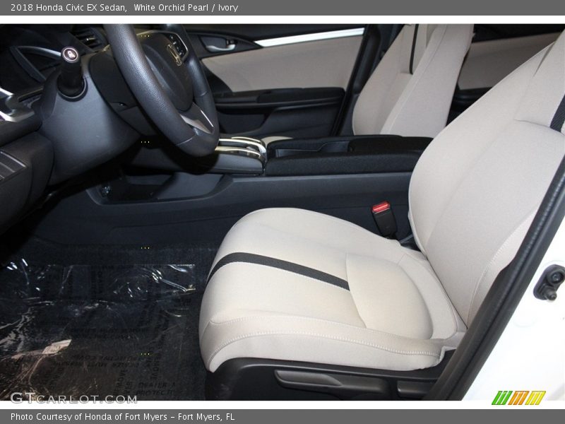 White Orchid Pearl / Ivory 2018 Honda Civic EX Sedan