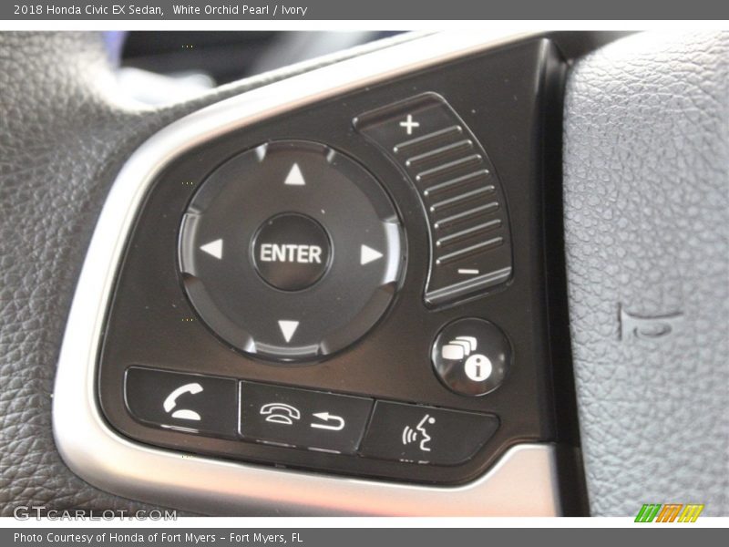 White Orchid Pearl / Ivory 2018 Honda Civic EX Sedan