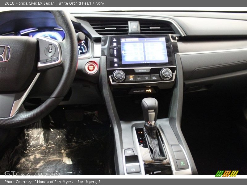 White Orchid Pearl / Ivory 2018 Honda Civic EX Sedan