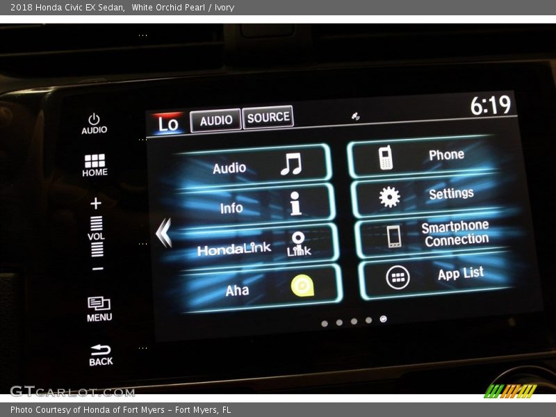 White Orchid Pearl / Ivory 2018 Honda Civic EX Sedan