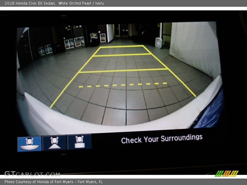 White Orchid Pearl / Ivory 2018 Honda Civic EX Sedan