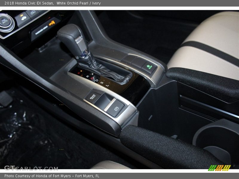 White Orchid Pearl / Ivory 2018 Honda Civic EX Sedan
