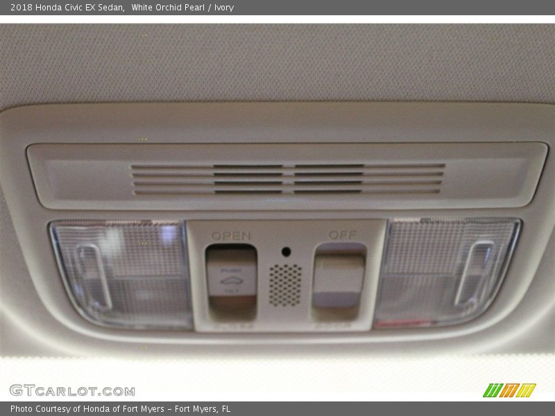 White Orchid Pearl / Ivory 2018 Honda Civic EX Sedan