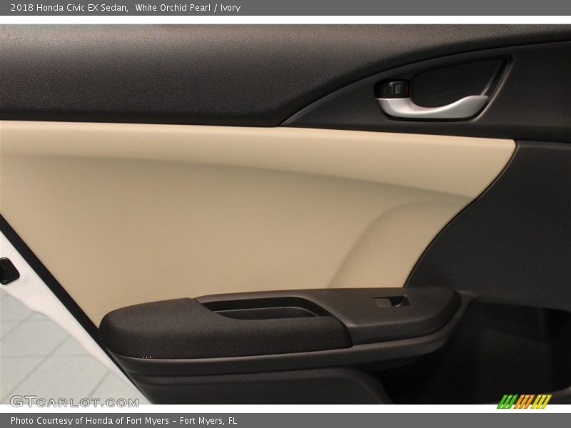 White Orchid Pearl / Ivory 2018 Honda Civic EX Sedan