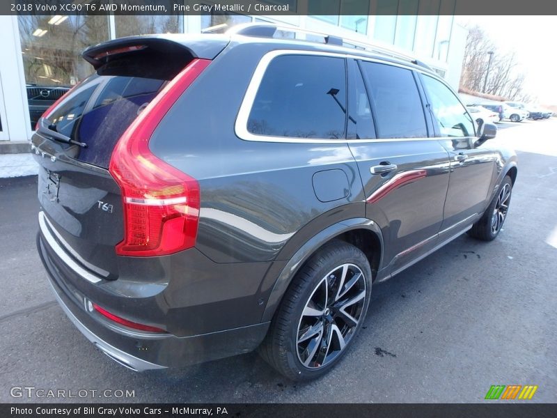 Pine Grey Metallic / Charcoal 2018 Volvo XC90 T6 AWD Momentum