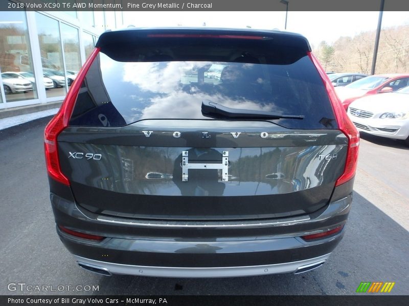 Pine Grey Metallic / Charcoal 2018 Volvo XC90 T6 AWD Momentum