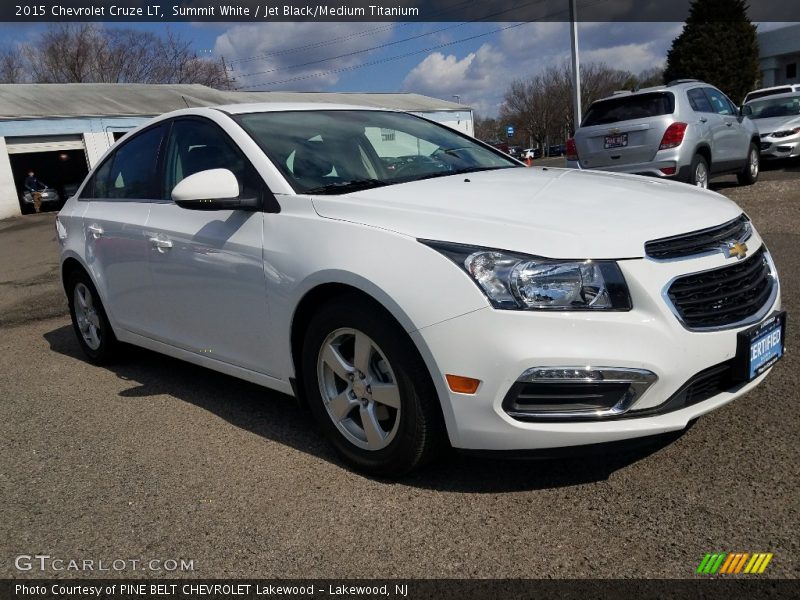 Summit White / Jet Black/Medium Titanium 2015 Chevrolet Cruze LT