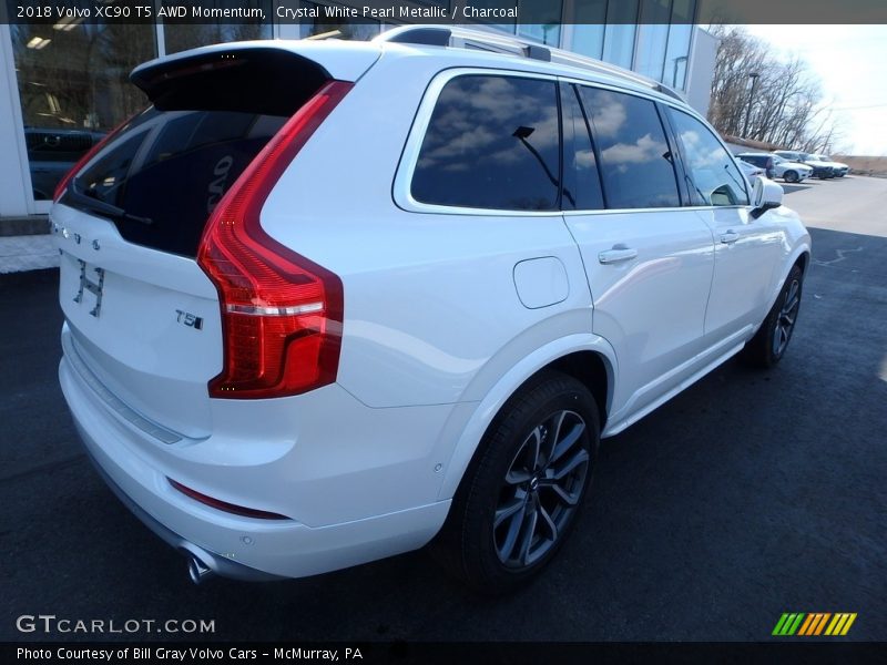 Crystal White Pearl Metallic / Charcoal 2018 Volvo XC90 T5 AWD Momentum