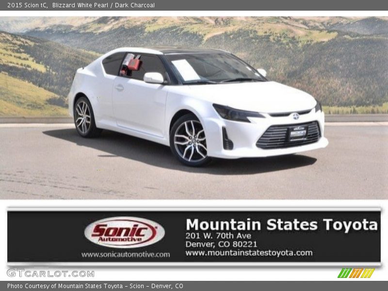 Blizzard White Pearl / Dark Charcoal 2015 Scion tC